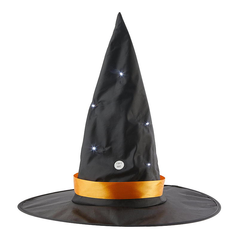 Aå Heksehatt med LED Halloween