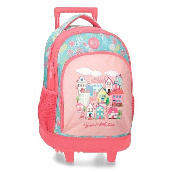 Sac à dos à roulettes - ROLL ROAD - My Little Town - Rose - 43x32x21 cm - 31,42 L