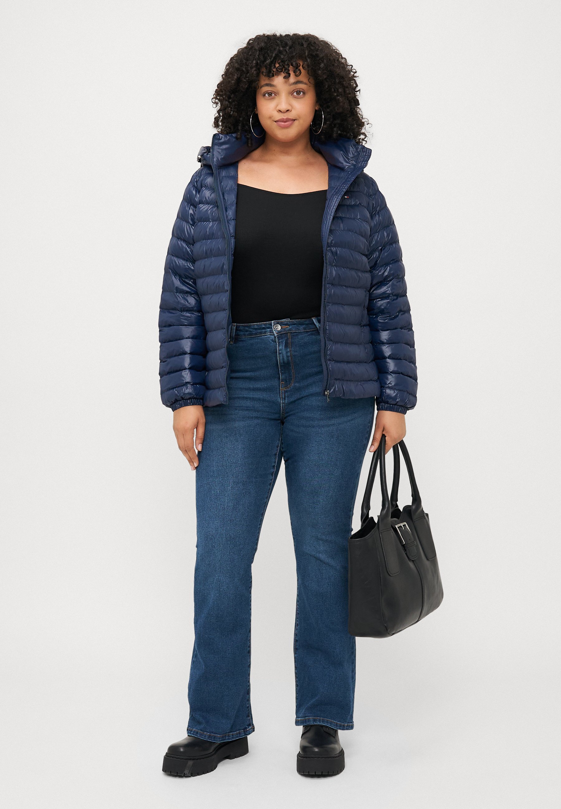 Veste Tommy Hilfiger Curve SLIM - Veste légère - Bleu marine foncé