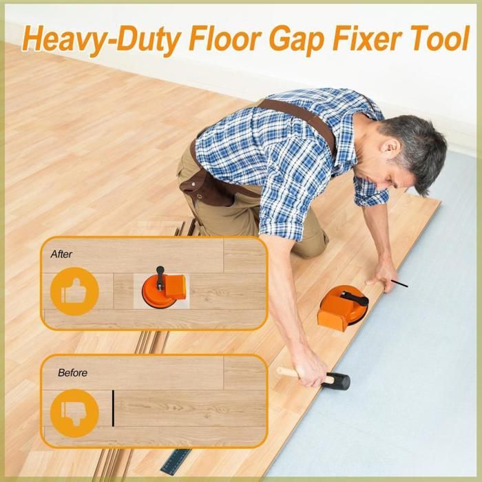Cocosity Floor Crack Repair Tool with Suction Cup and Hammer - Kit for Parquet and Laminate Floors
