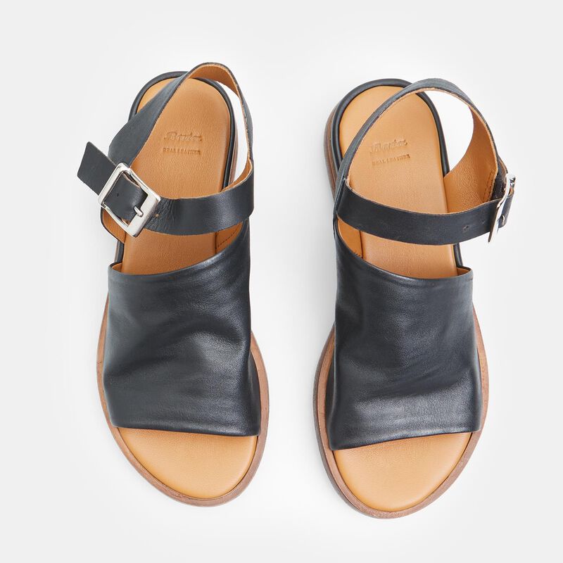 BATA damessandalen met hak van leer