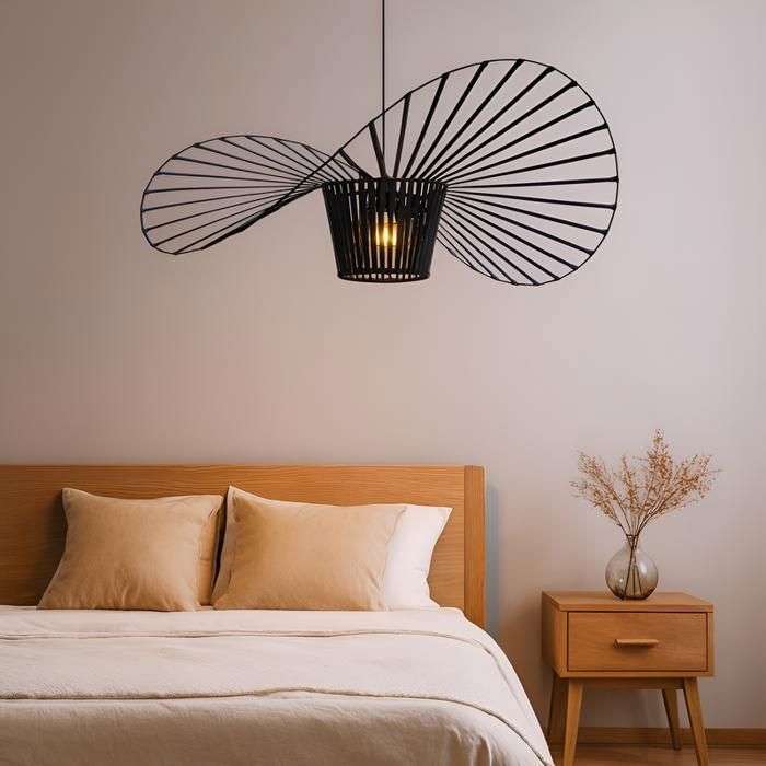 Luminária pendente - NETTLIFE - Vertigo 100 cm - Preta - Metal - E27