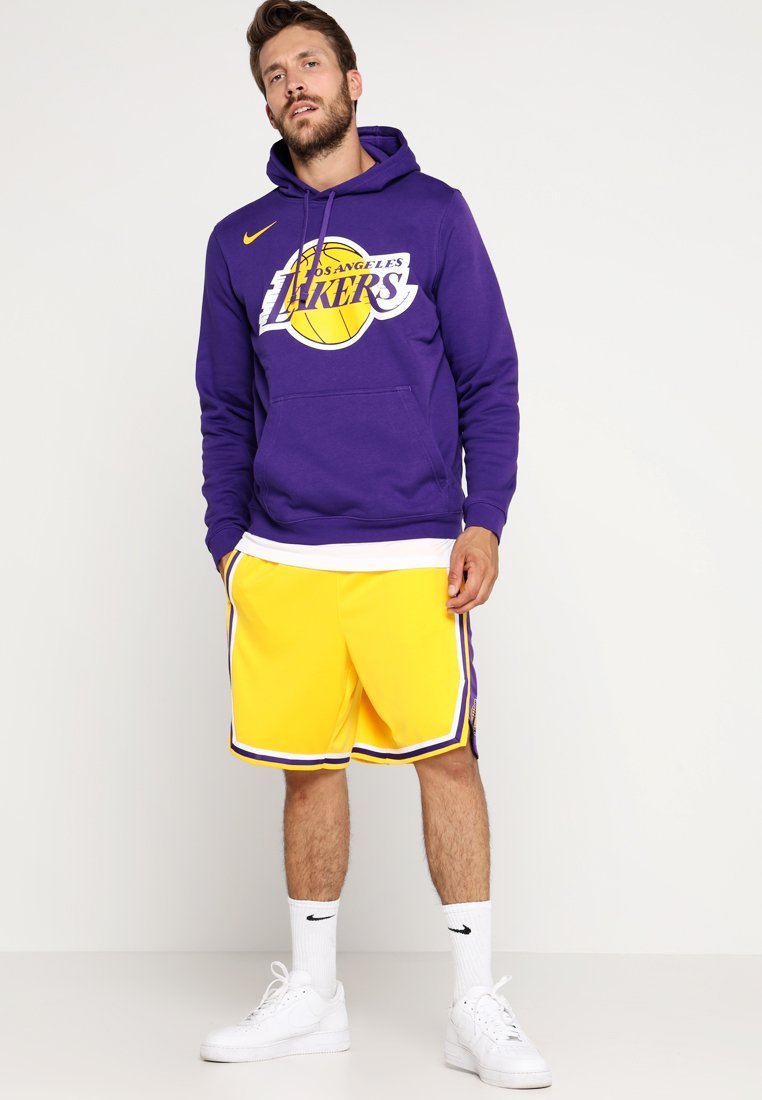 Nike Performance LOS ANGELES LAKERS NBA SWINGMAN SHORT - Sportshorts - geel/veldpaars/wit