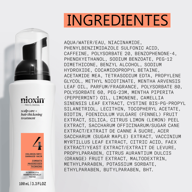 Nioxin Professionals Scalp Hair 4 Treatment Progressed Thinning Serum for skadet hår 100 ml