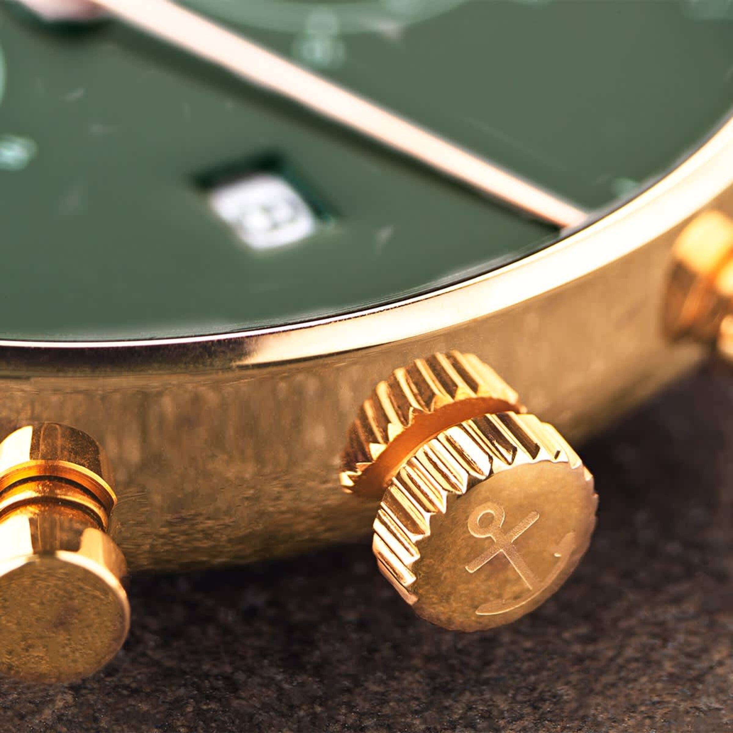 Chrono Small Or Acier Vert