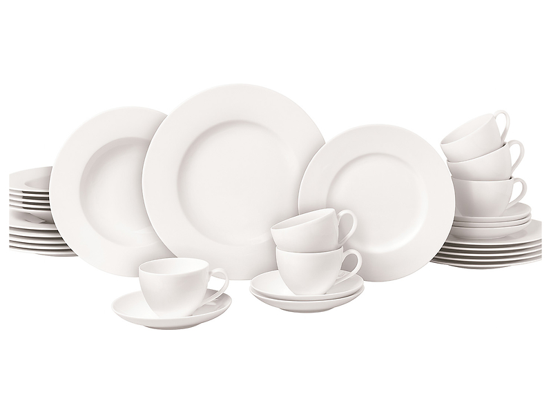 Komplet porcelanowy obiadowo-kawowy Basic White Villeroy & Boch 30 el.