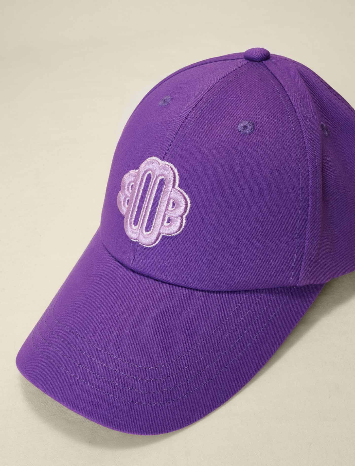 Șapcă de bumbac cu logo Clover - Violet