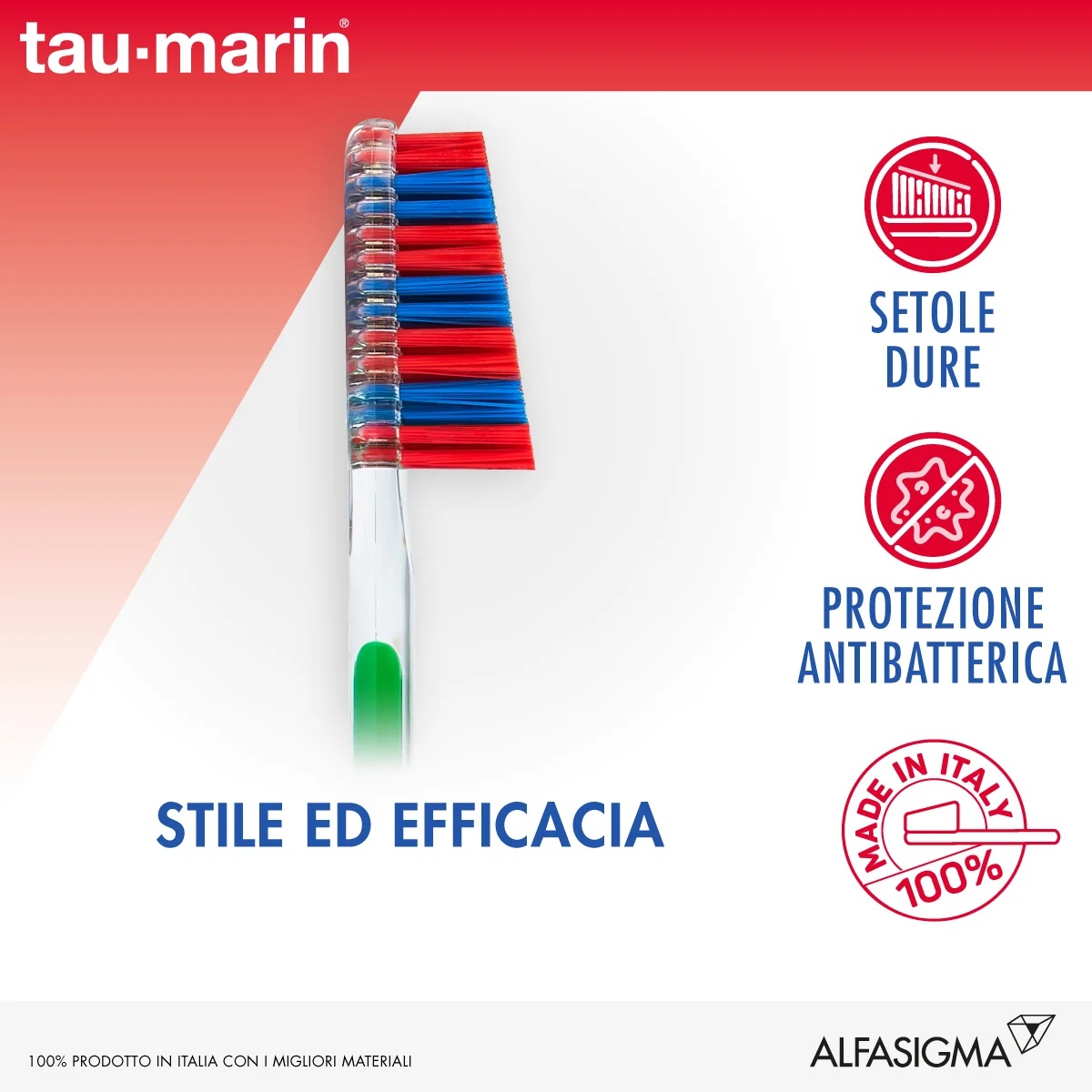 ALFASIGMA TAU MARIN Brosse à dents Taumarine Scal33 Du Antib Brosse à dents à poils durs