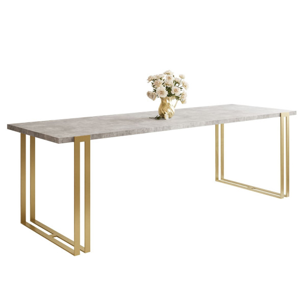 Stół rozkładany ACTON 160x90 złoty/bellato szary