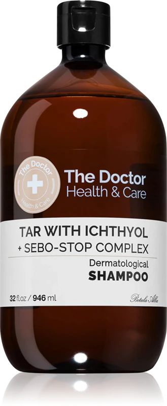 Šampón Doctor Tar s ichtyolom a Sebo-Stop Complex na seboroickú dermatitídu a silné lupiny