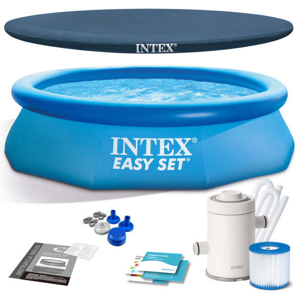 Basen ogrodowy rozporowy 305x76cm Intex zestaw 4w1