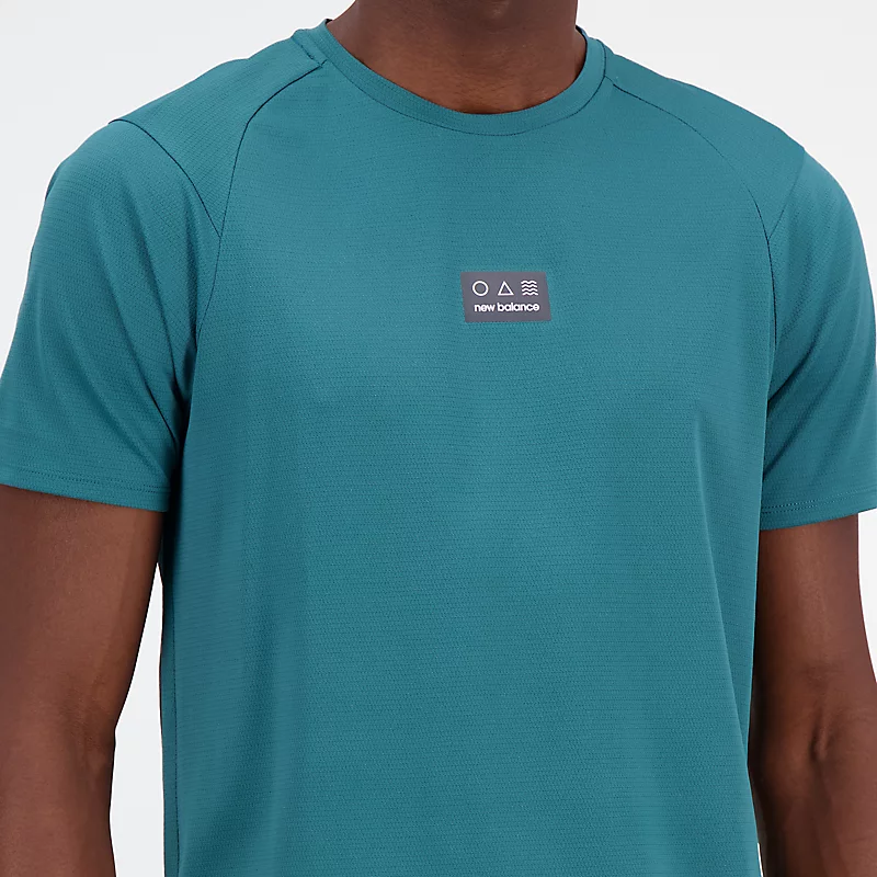 Impact Run AT N-Vent Kurzarm-T-Shirt für Herren – Vintage Türkis