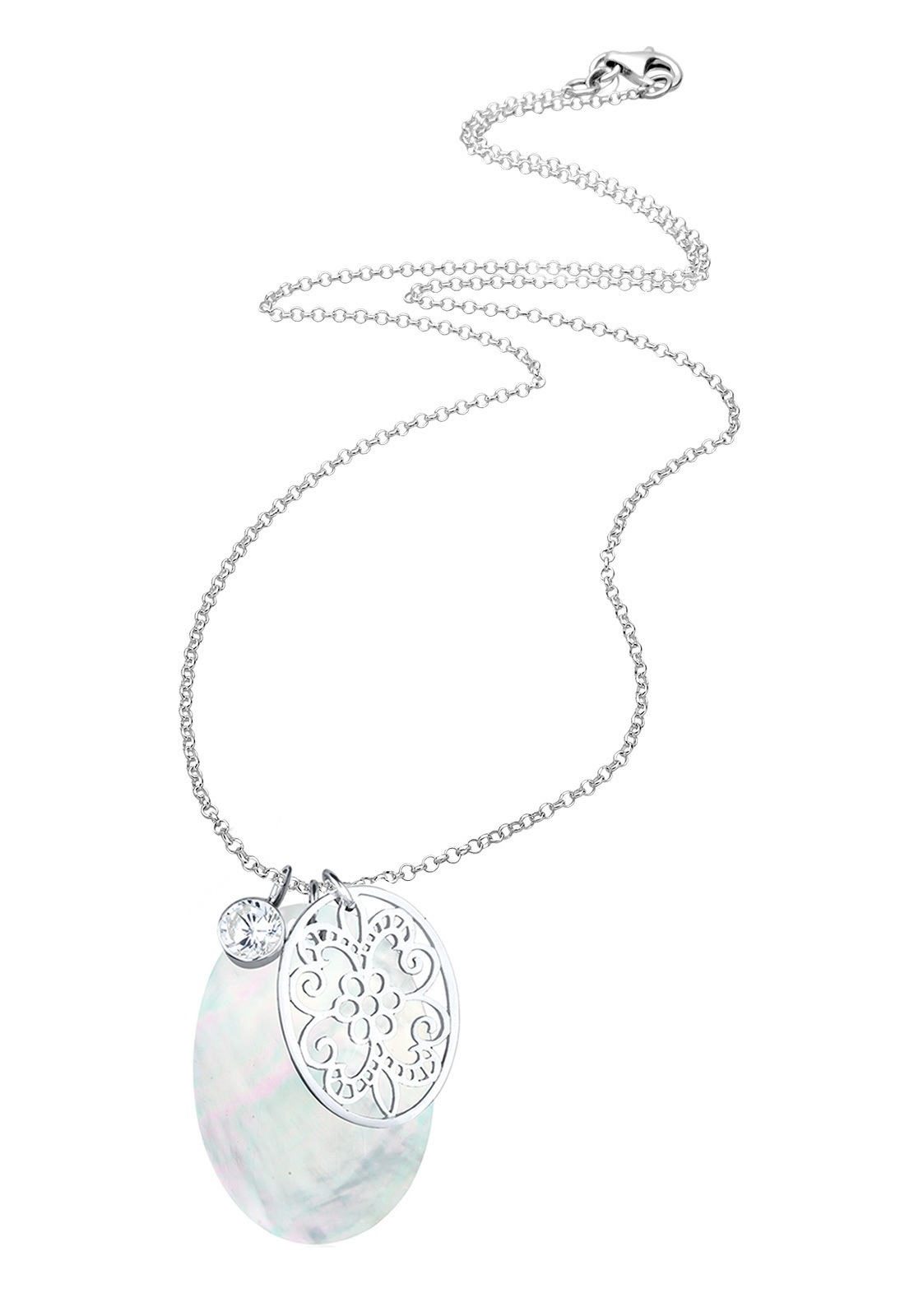Elli Femme Ornement Nacre avec Zirconia - (925/1000) Argent