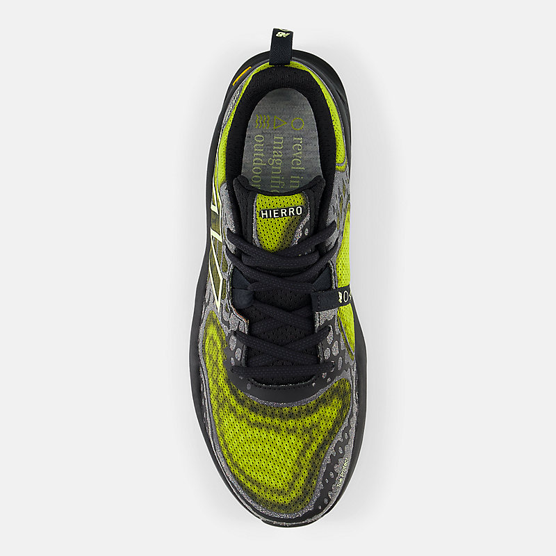 Męska pianka Fresh Foam X Hierro v8 – czarna z drzewem herbacianym i Limelight