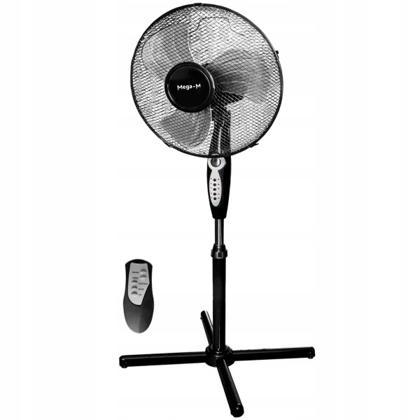 Wentylator Stojący Wiatrak Podłogowy Z Pilotem 40 Cm Mega-M Timer