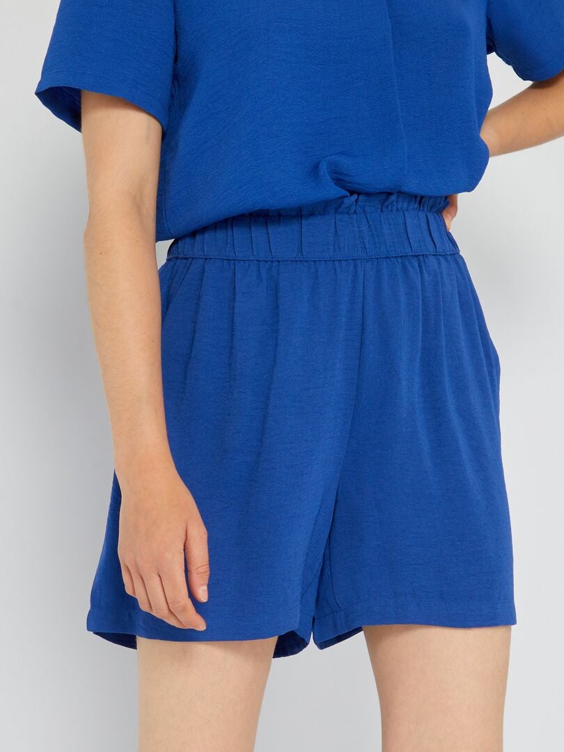 'JDY' effen shorts - blauw