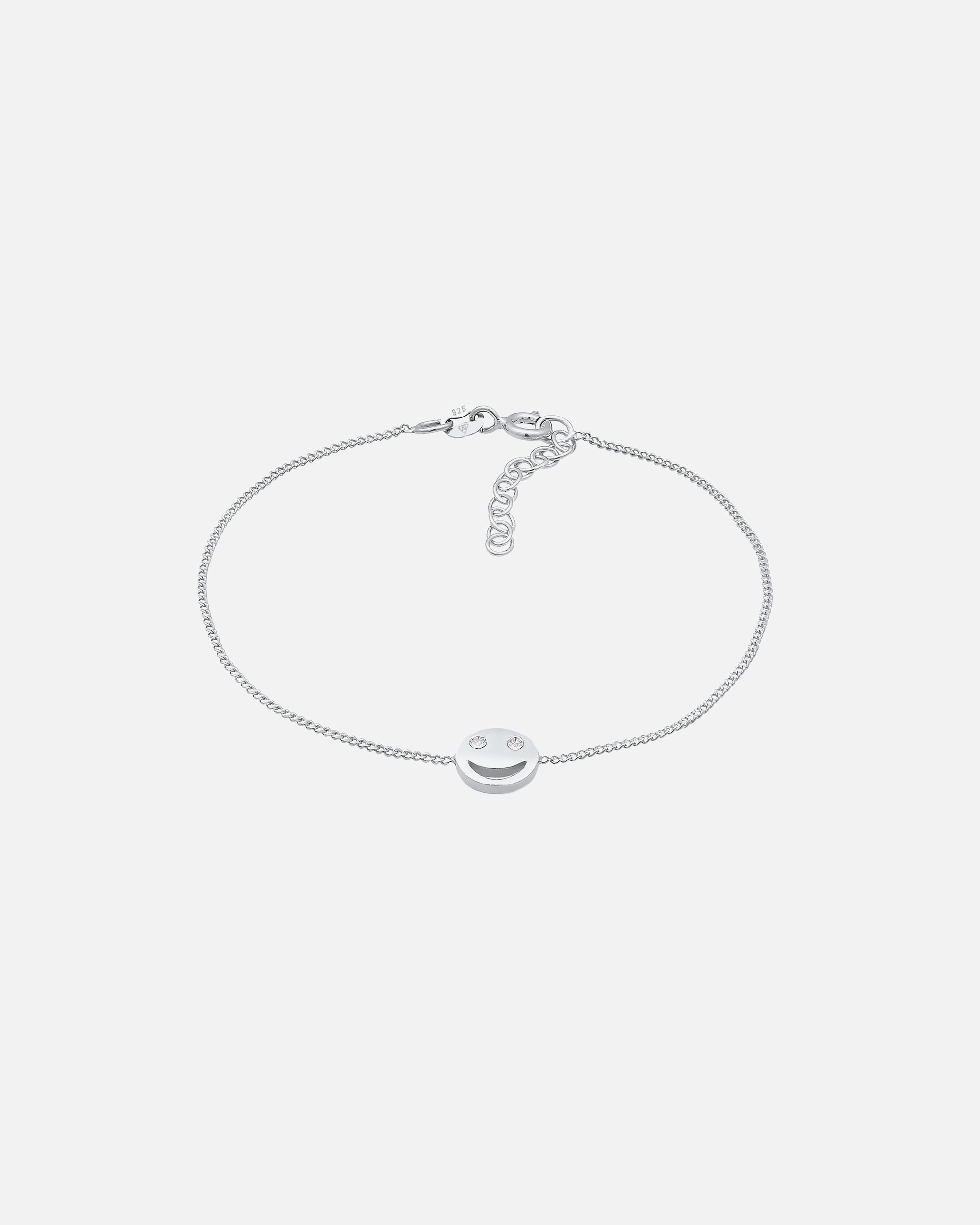 Elli Femmes avec symbole Smiling Face Tendance avec cristaux en argent sterling 925
