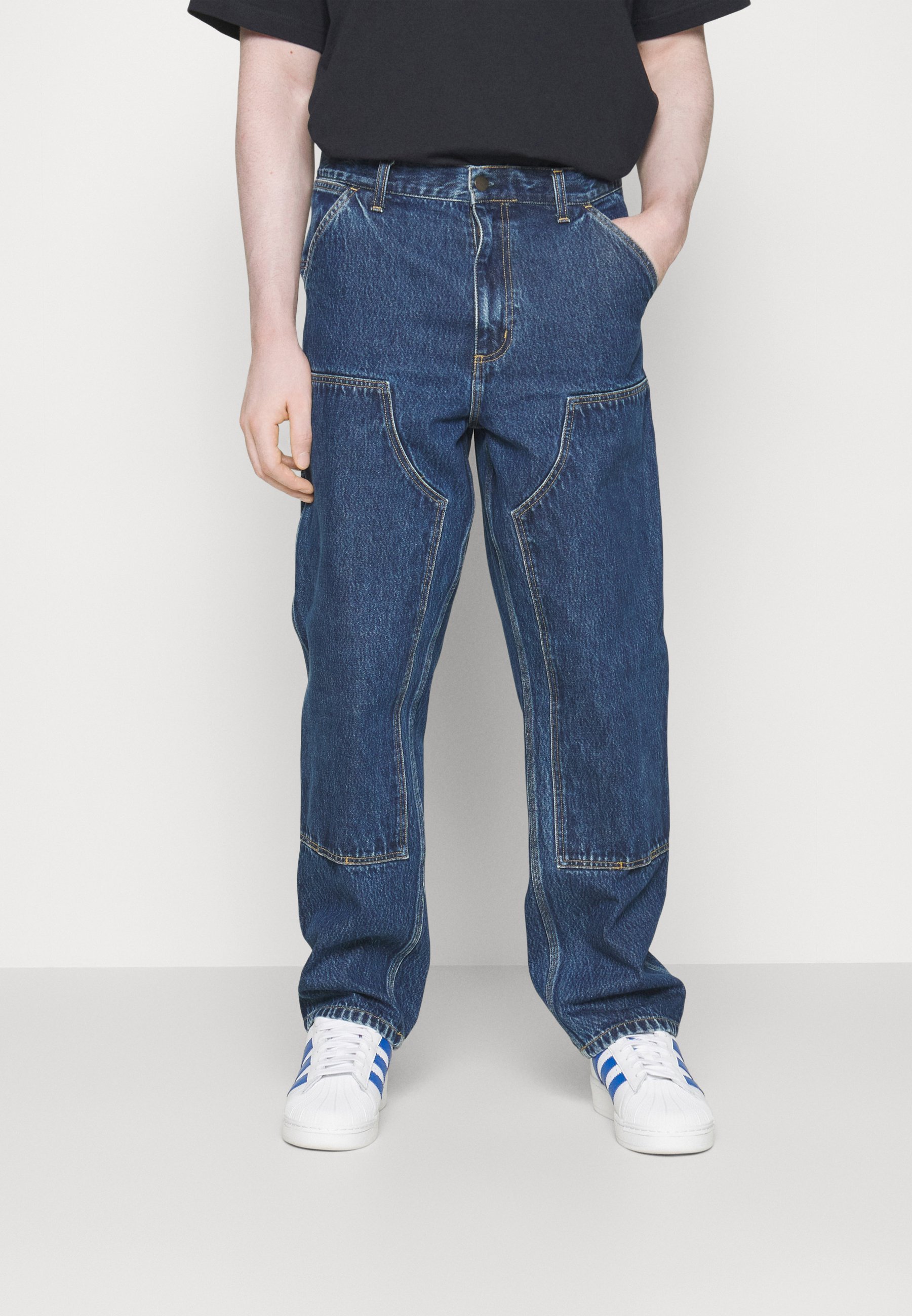 Carhartt WIP DOUBLE KNEE PANT - Rechte pijpen jeans - blauw stonewashed