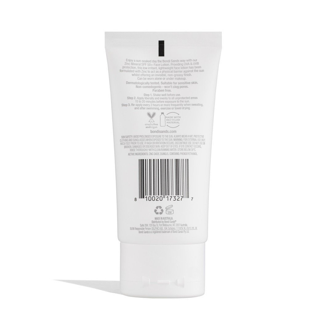 „Bondi Sands“ apsauginis veido losjonas nuo saulės su cinko mineralais, SPF 50–60 ml