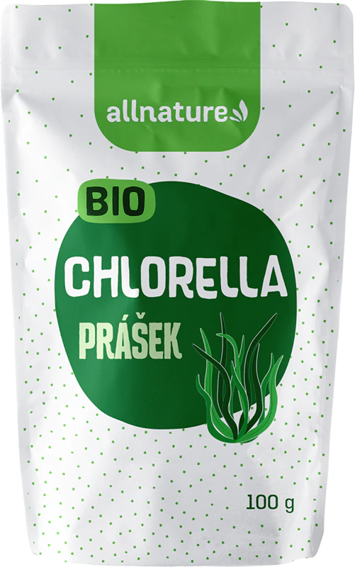 Pó antioxidante natural orgânico de clorela Allnature