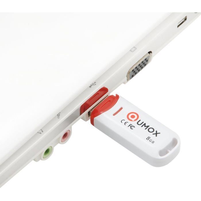 1PCS clé USB 8Go 8Gb Pen Drive USB 2.0 QUMOX Flash Stick Rouge/Blanc