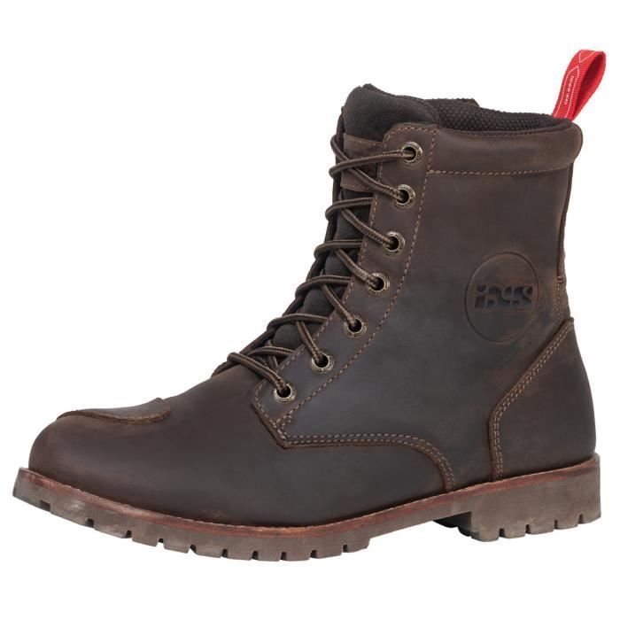 Botas de moto clásicas IXS de cuero engrasado - marrón - talla 48