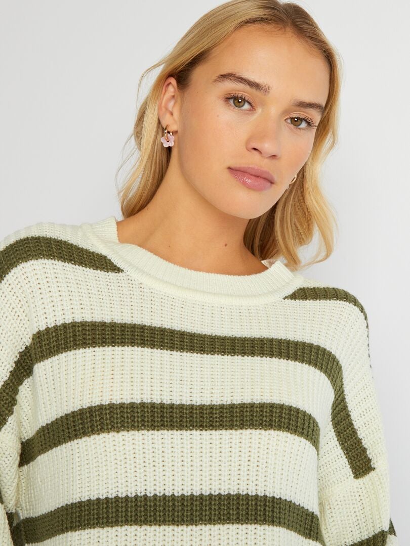 Jersey de punto a rayas 'JDY' - Rayas beige