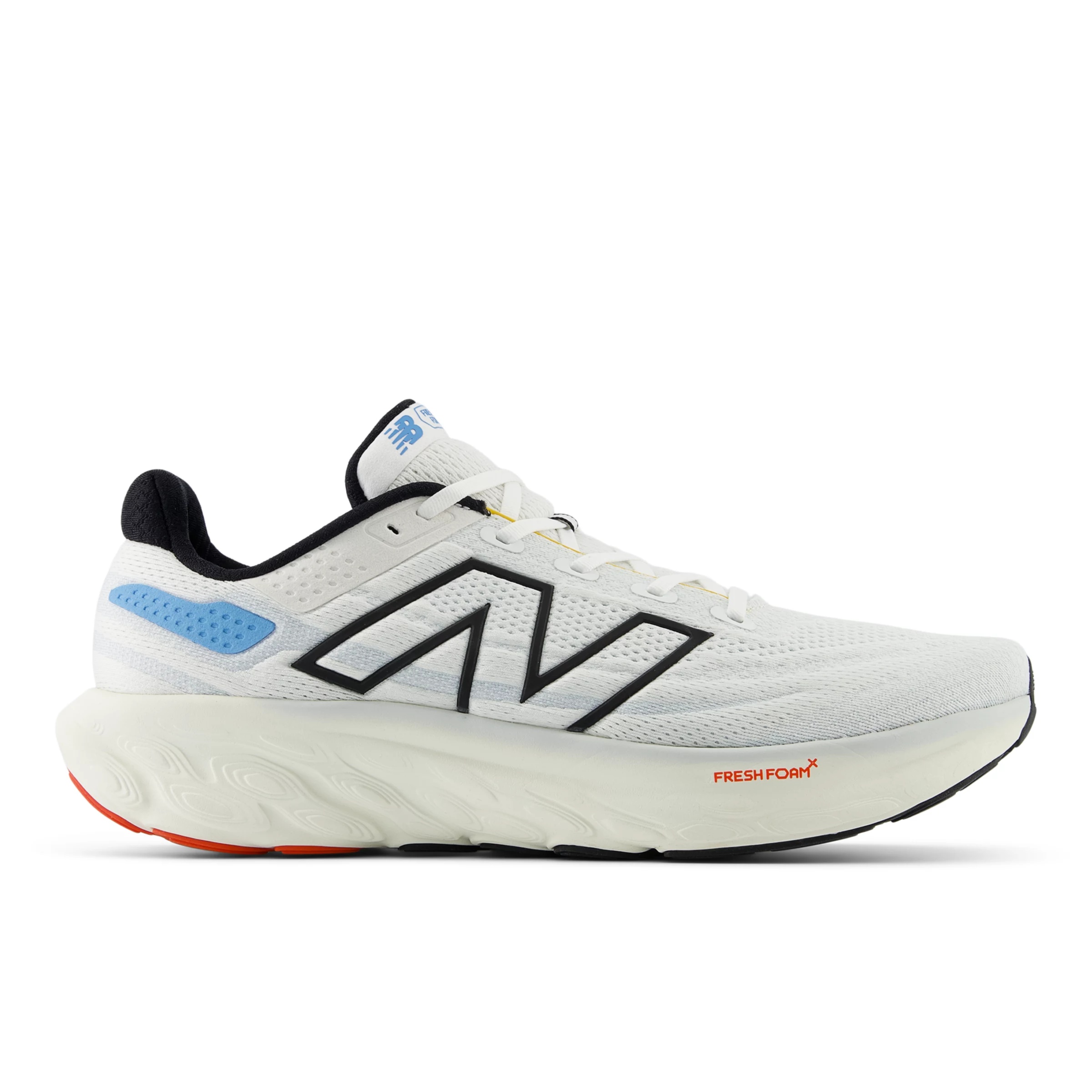 Fresh Foam X 1080 v13 White con black e coastal blue