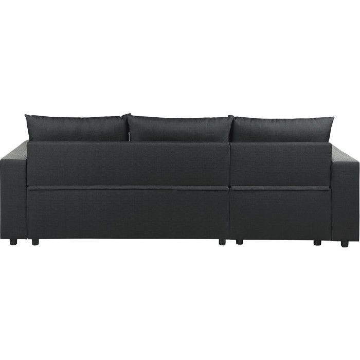 Canapé d'angle réversible/convertible en tissu 