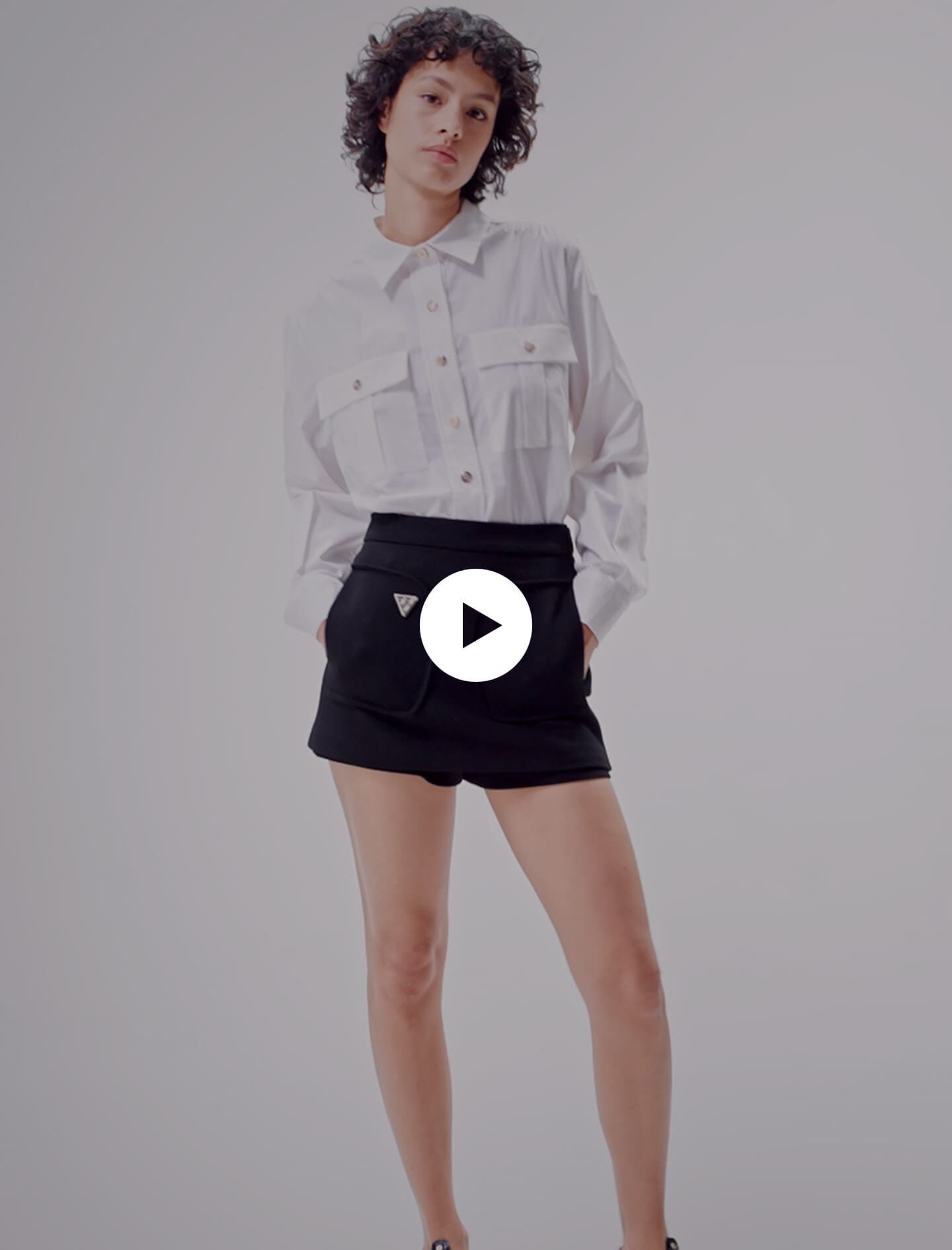 Shorts met feeëneffect - Zwart