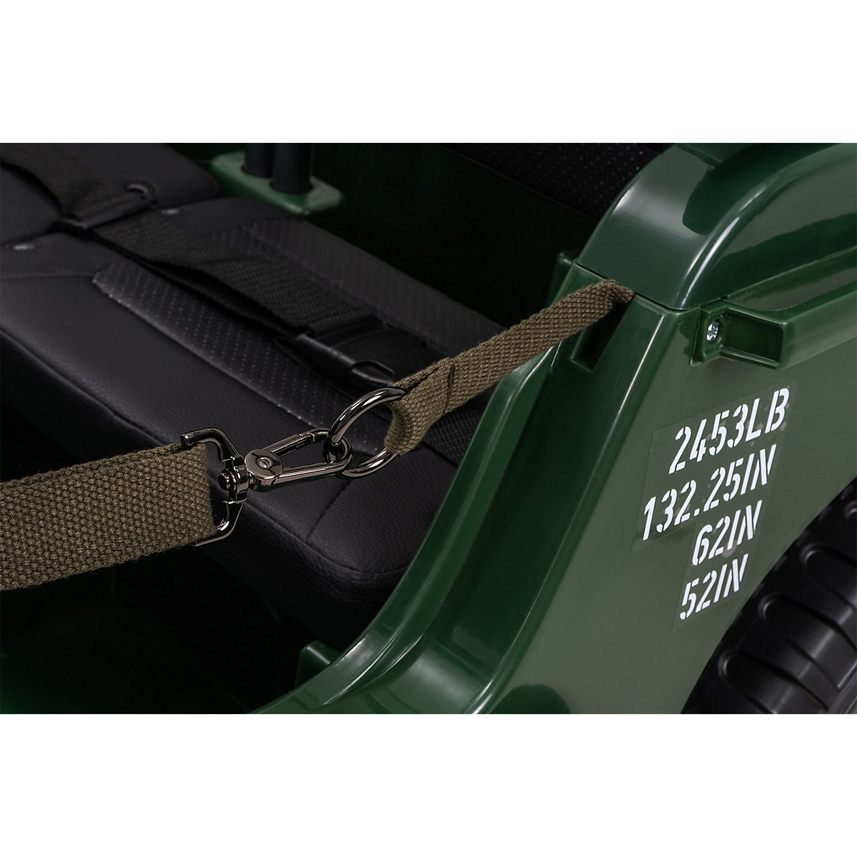Dětské elektrické autíčko Jeep Willys - 4x45 wattů - dětské autíčko s dálkovým ovládáním - zelený zvukový modul