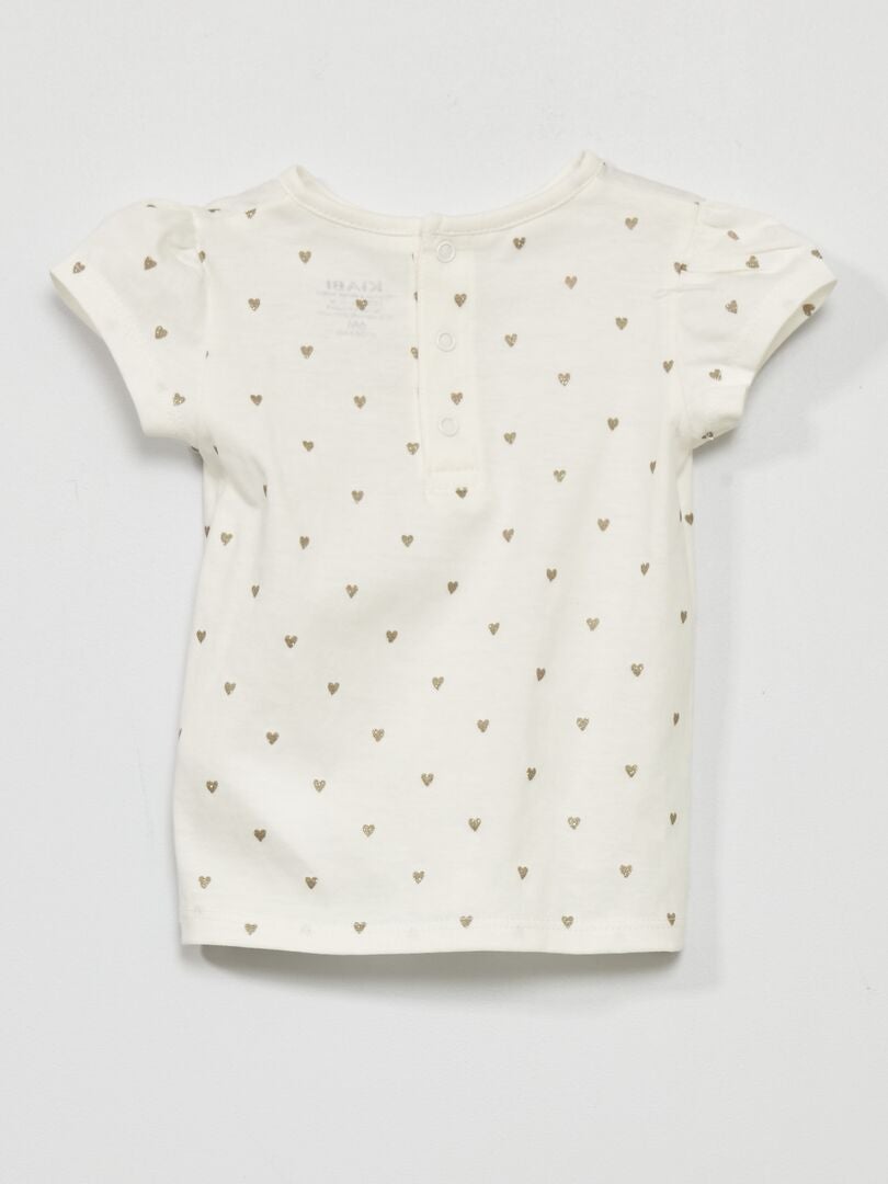 Camiseta de malha estampada - BRANCA