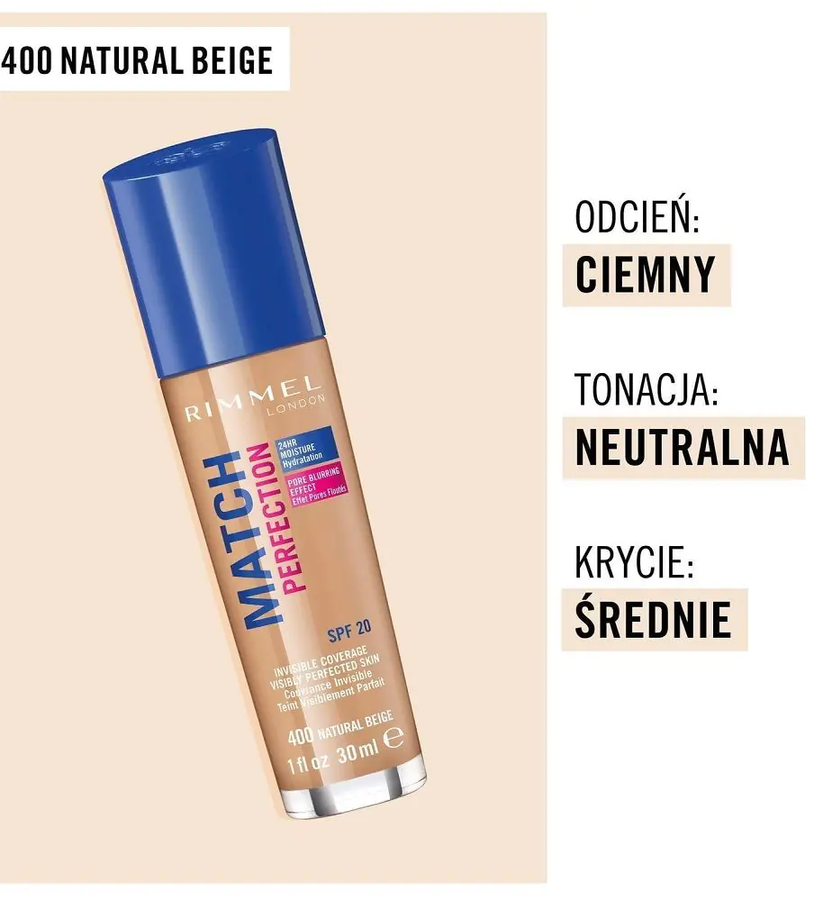 Rimmel Match Perfection Podkład do twarzy, 400