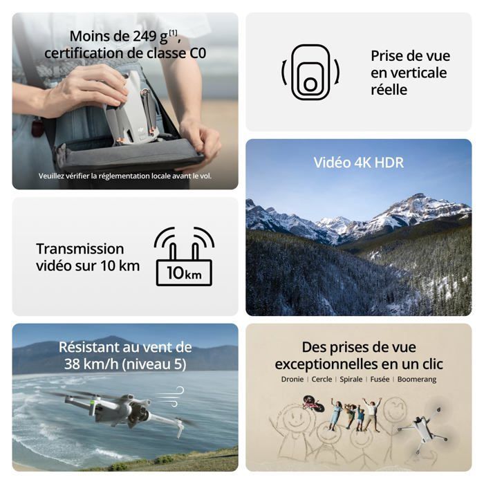 Drone - DJI - Mini 3 Fly More Combo - Con controller intelligente - Grigio