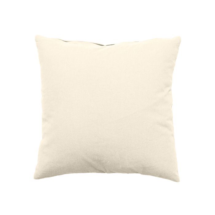 Coussin - HOME MAISON - Ecru - 40 x 40 cm - Déhoussable - Coton Naturel - Intérieur