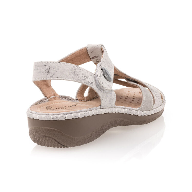 Sandalias grises para mujer / Zapatos de punta abierta
