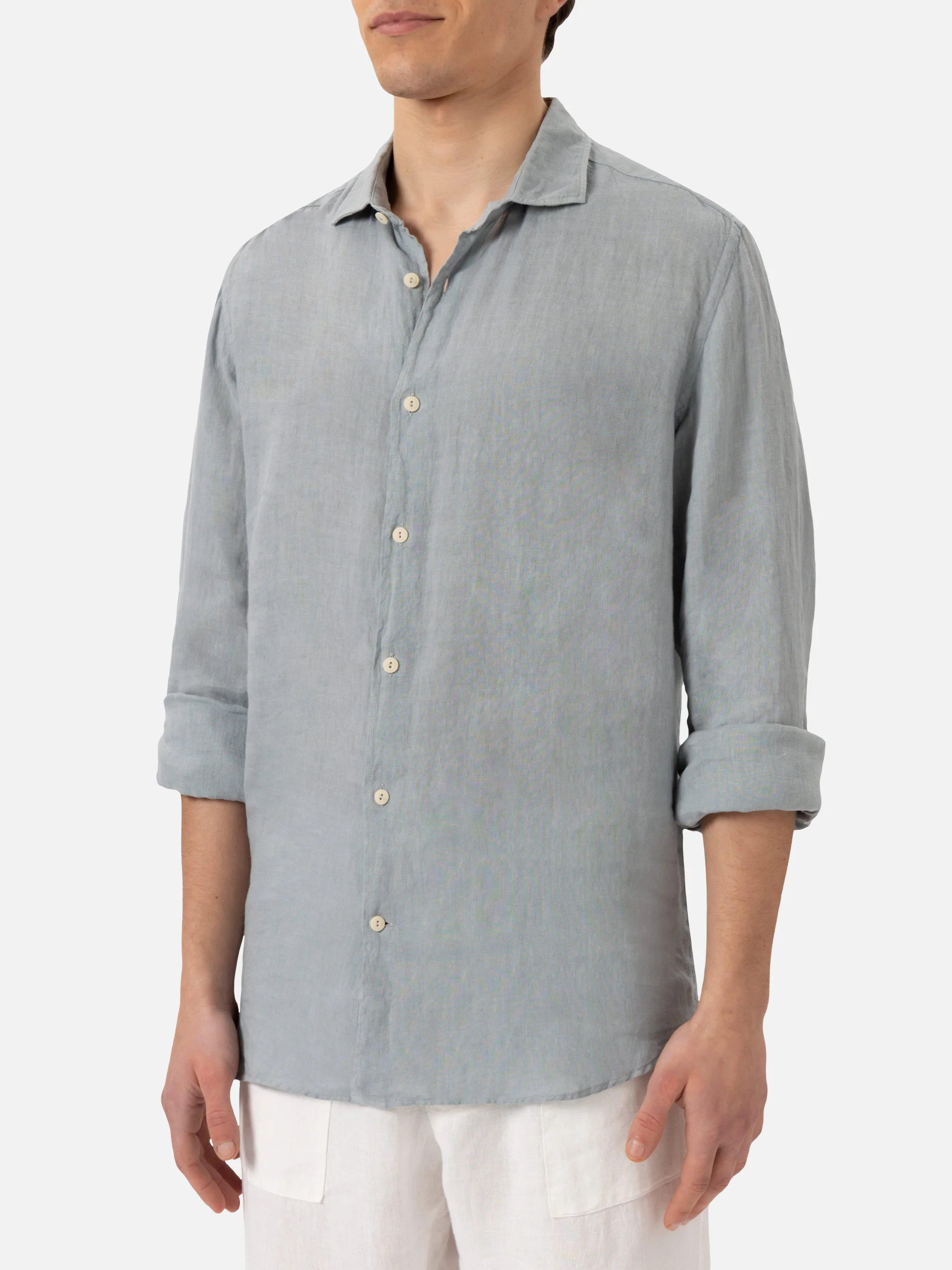 Pamplona-shirt in grijs linnen