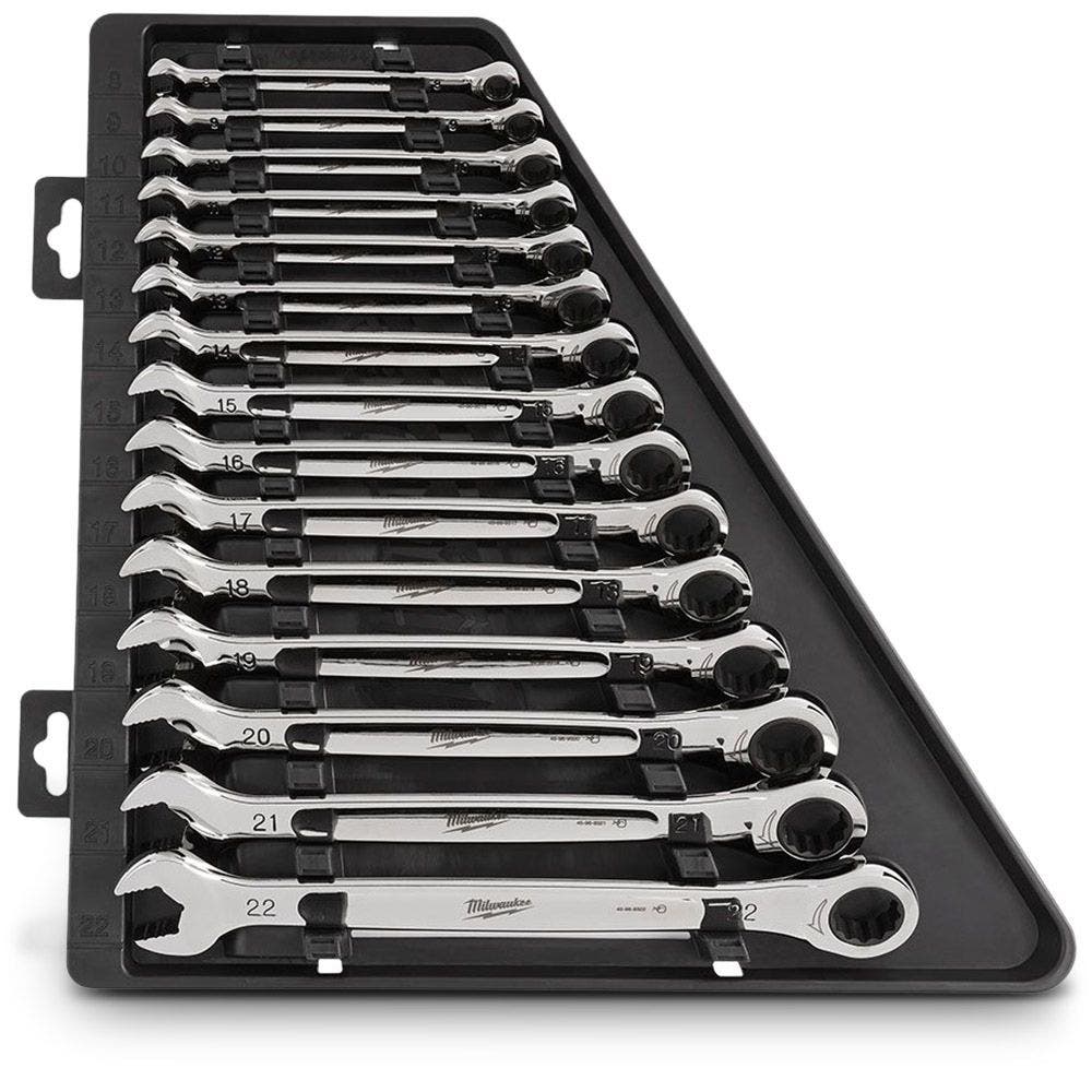 Set de chei cu clichet metrice MILWAUKEE, 15 piese, 48229516