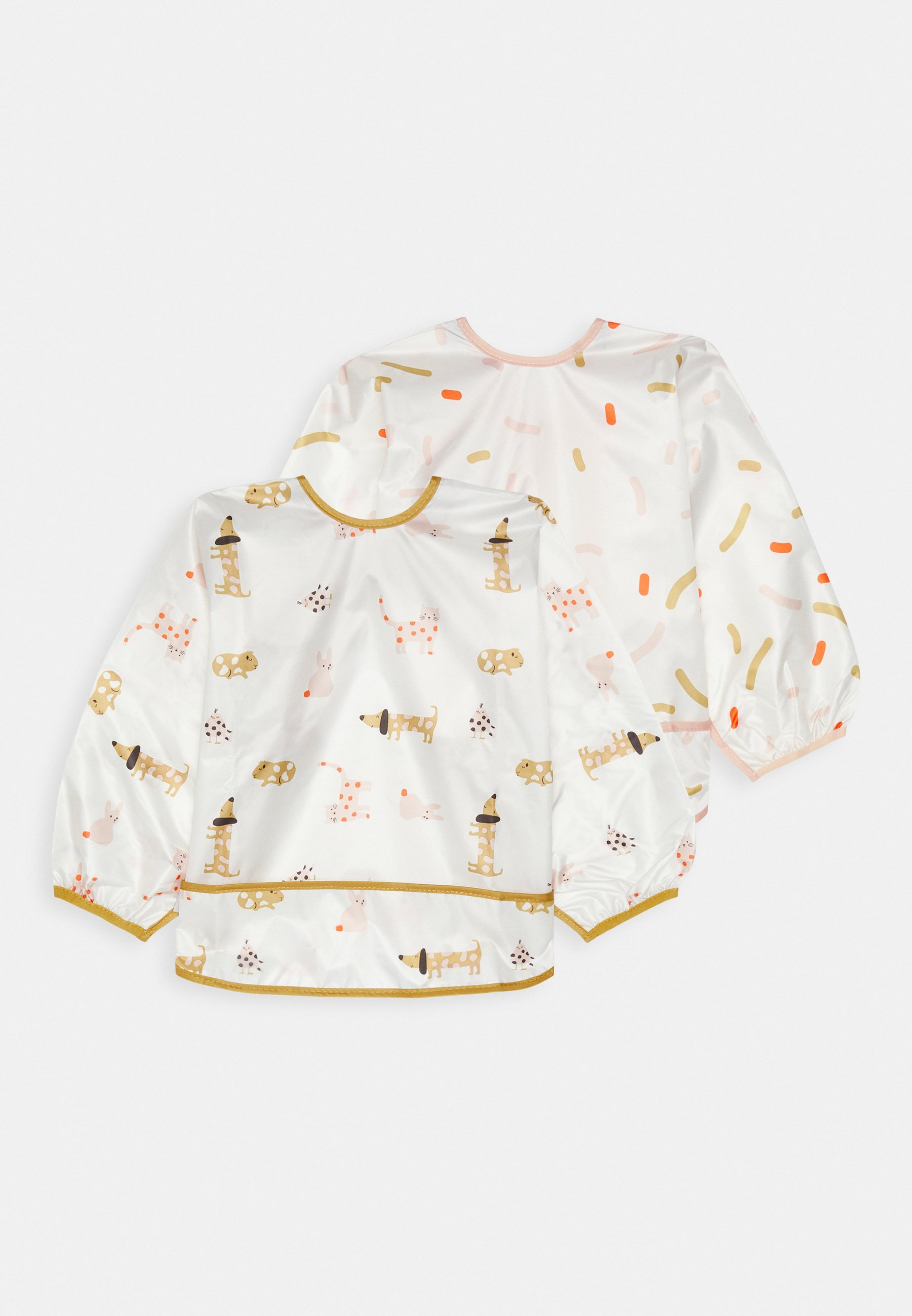 Lässig Slabbetje met lange mouwen Little Mateys 2-pack unisex - Slabbetje - rood