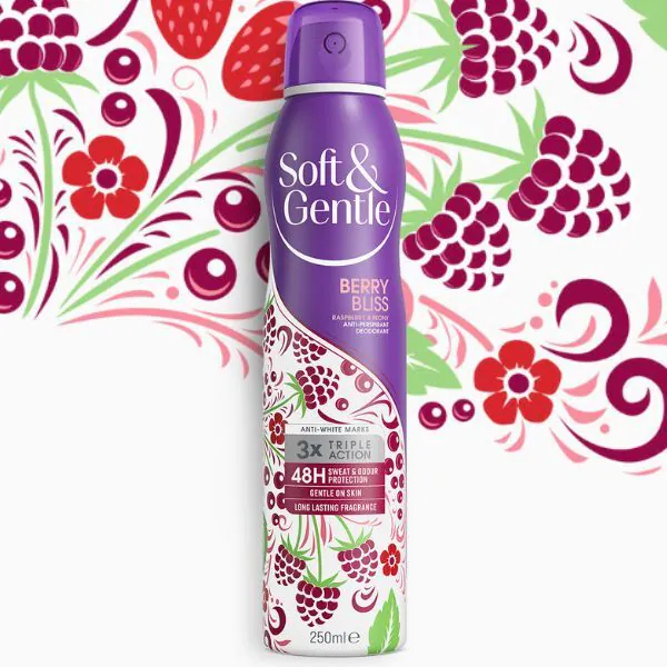 Jemný a jemný aerosol Berry Bliss 250ml