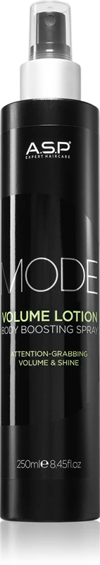 Loção volumizadora ASP MODE em spray para dar volume.