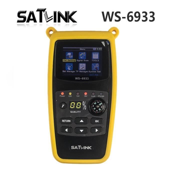 Satlink WS-6933 2.1 inch LCD Screen DVB-S2 FTA C&KU Band 6933 WS6933 Digital Satellite Finder Meter