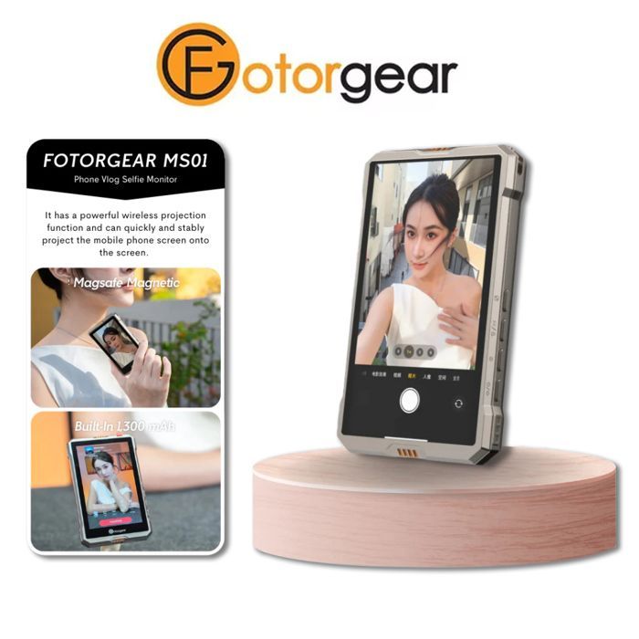 Fotorgear MS01 Pantalla magnética inalámbrica para teléfonos y selfies