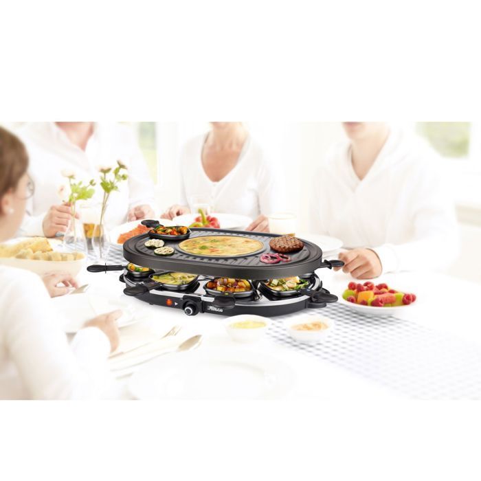 Parrilla para raclette Princess 162700 - Ovalada - 8 personas - 1200 W