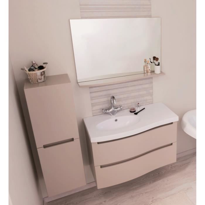 ITALO Badkamerkolom W 30 cm - Taupe en wit gelakt