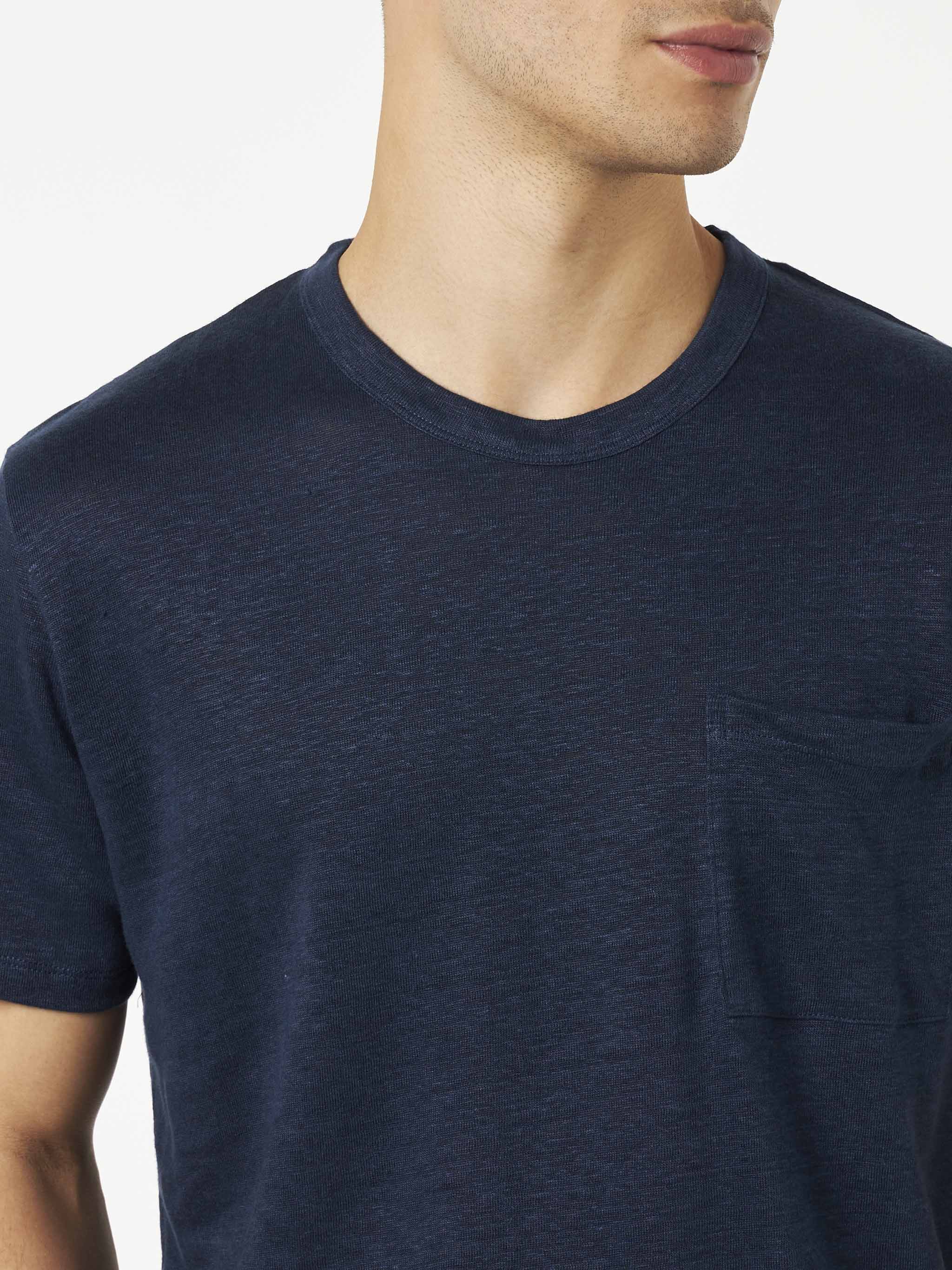 Camiseta de punto de lino para hombre