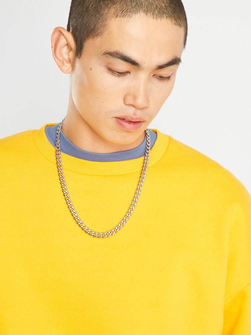 Sudadera de felpa de color liso - AMARILLA