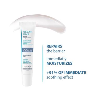 Ducray Keracnyl REPAIR leppepomade for sprukne og skadede lepper 15 ml