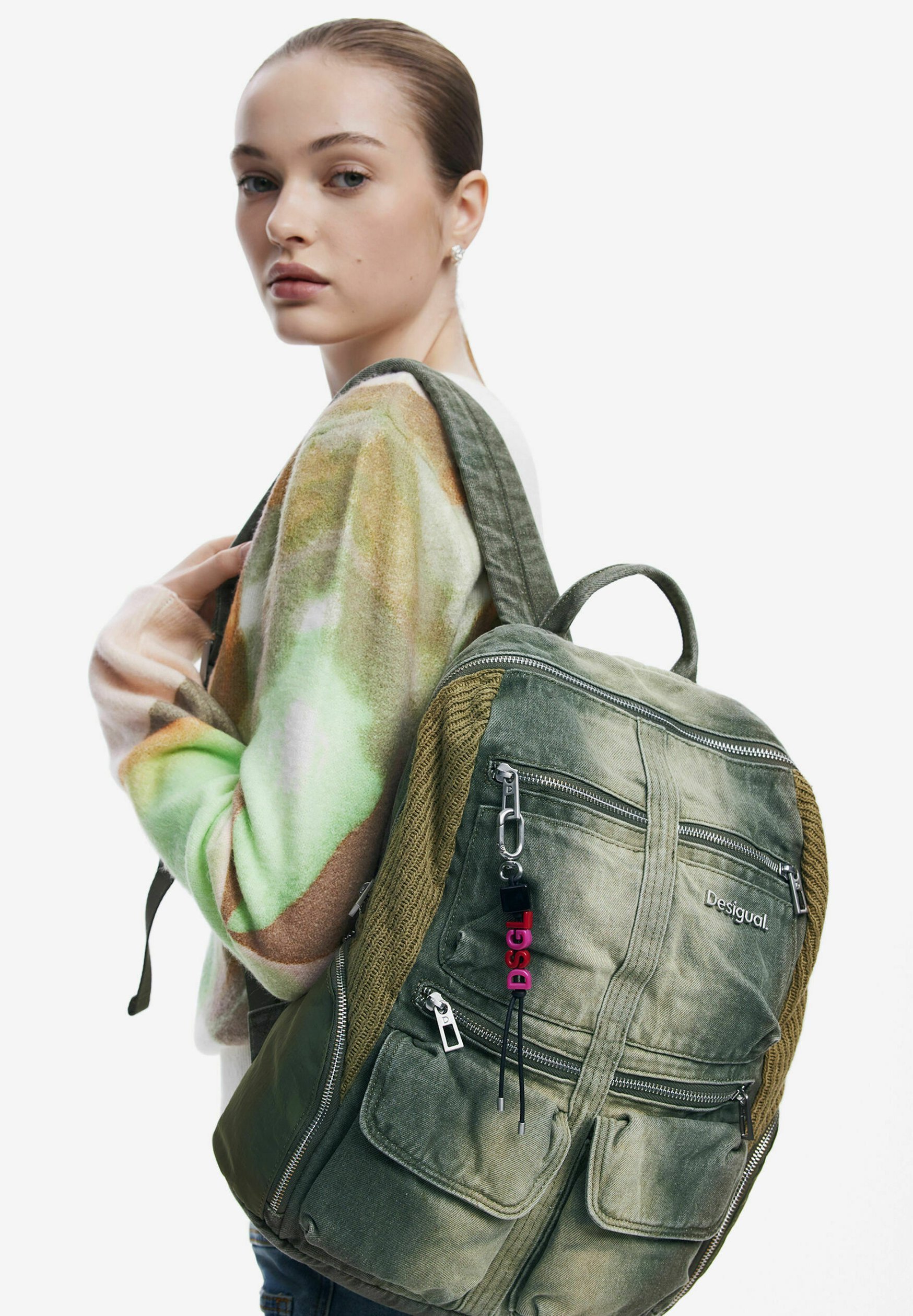 Desigual LARGE COMBINED - Zaino - verde