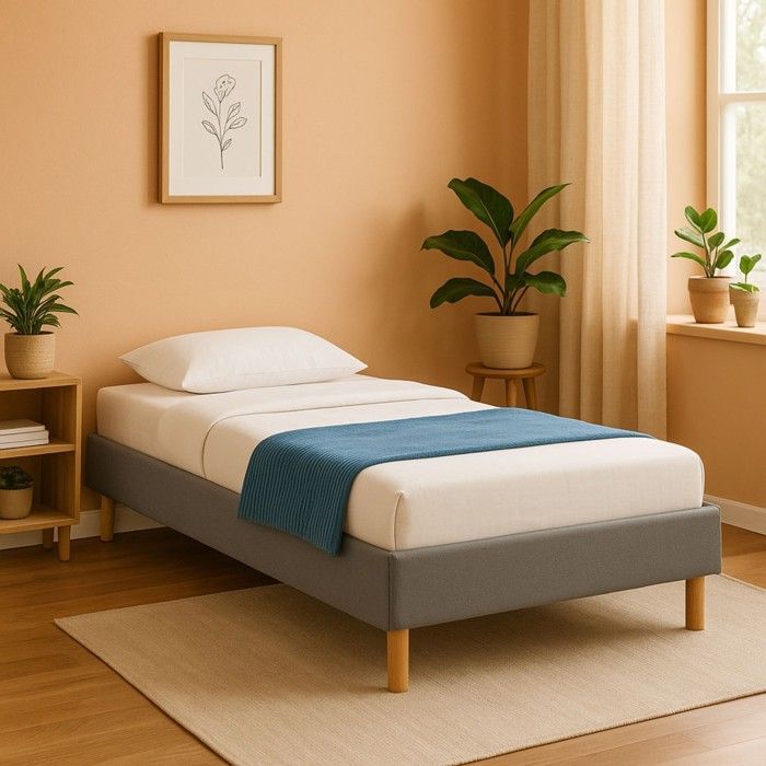 Gestoffeerde bedbodem - KING OF DREAMS - mina - 90x190 cm - 13 latten - 20 cm poten